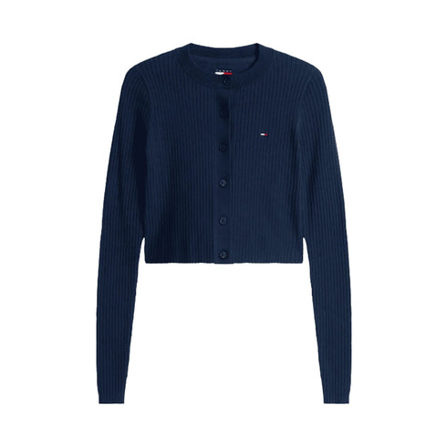 TOMMY JEANS Cardigan TOMMY JEANS Cardigan Donna Cropped a Costine Slim Fit S P26-TOMMY JEANSDW22023-C1G-S - Francavilla Moda