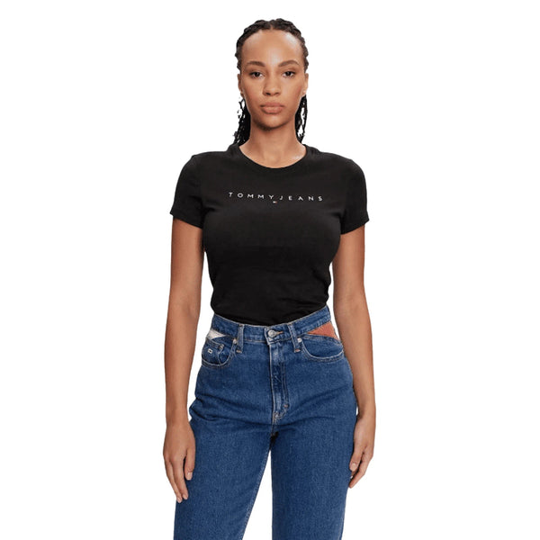 TOMMY JEANS T-Shirt TOMMY JEANS T-Shirt Donna SLIM LINEAR TEE Cotone S - Francavilla Moda