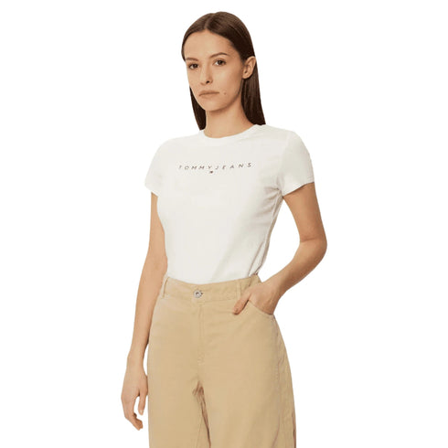 TOMMY JEANS T-Shirt TOMMY JEANS T-Shirt Donna SLIM LINEAR TEE Cotone S P26-TOMMY JEANSDW18398-YBL-S - Francavilla Moda
