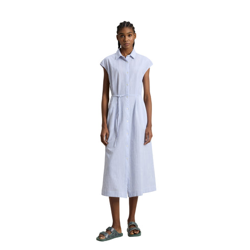 Woolrich Abito midi Abito Donna midi in cotone seersucker XS P25 - WOOLRICHCFWWDR0186FRUT4070 - 31010 - XS - Francavilla Moda