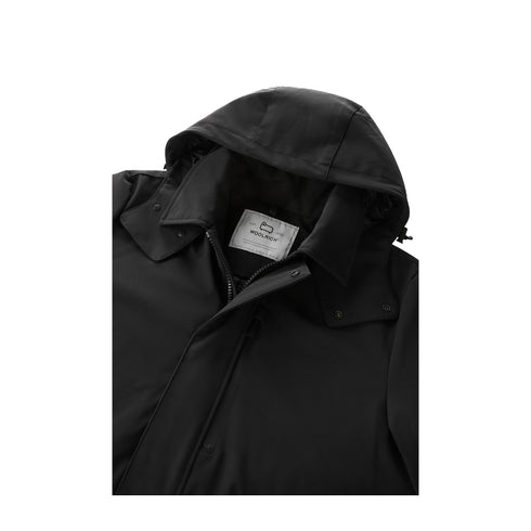 Woolrich Giubbotto Giaccone Uomo Barrow Mac in Softshell Nero A24 - WOOLRICHCFWOOU0792MRUT3496 - 100 - S - Francavilla Moda