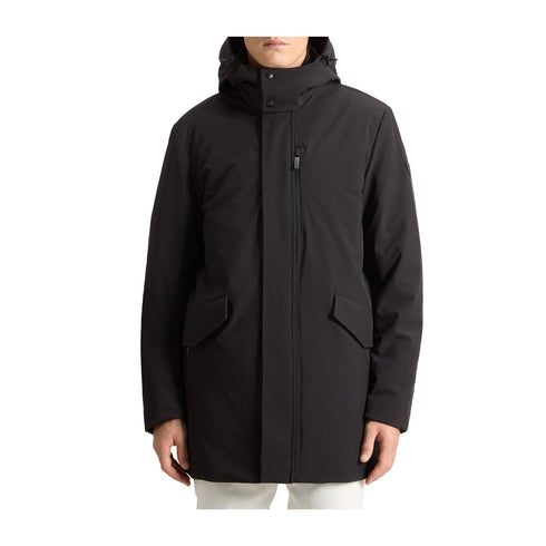 Woolrich Giubbotto Giaccone Uomo Barrow Mac in Softshell Nero A24 - WOOLRICHCFWOOU0792MRUT3496 - 100 - S - Francavilla Moda