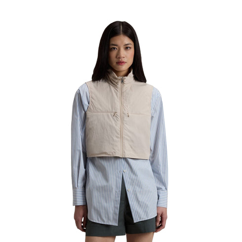 Woolrich Gilet Gilet Donna in nylon taglio corto S P26-WOOLRICHCFWWVE2005FRUT5307-8867-S - Francavilla Moda