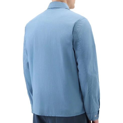 Woolrich Giubbino Giubbino Uomo Crinkle in nylon Celeste P24-WOOLRICHCFWOOS0119MRUT3718-31123-M - Francavilla Moda