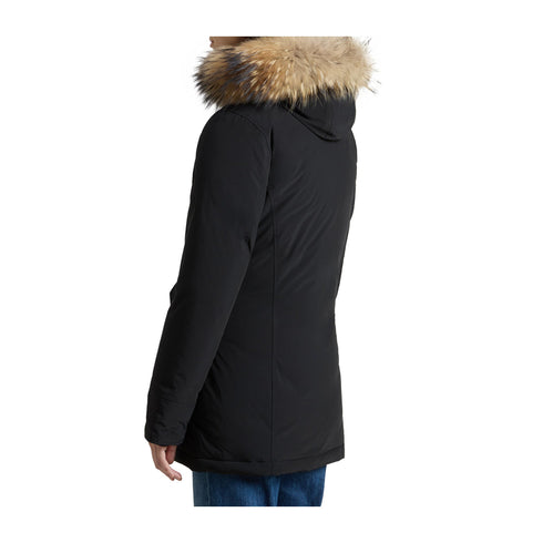 Woolrich Parka medio Parka Donna Luxury Artic con pelliccia Nero - Francavilla Moda