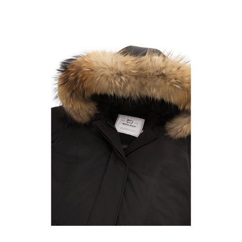 Woolrich Parka medio Parka Donna Luxury Artic con pelliccia Nero - Francavilla Moda