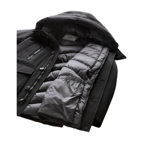 Woolrich Parka lungo Parka Uomo Ramar Artic lungo Nero - Francavilla Moda