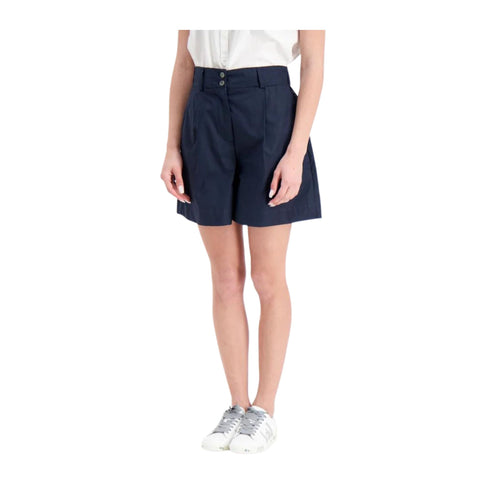 Woolrich Shorts Shorts Donna con risvolto e doppio bottone Blu - Francavilla Moda