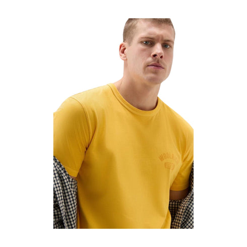 Woolrich T-shirt T-shirt Uomo in puro cotone Giallo - Francavilla Moda