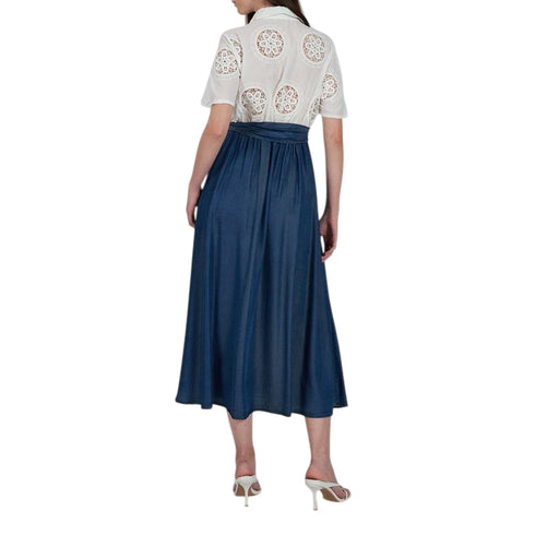 Yes Zee Abito midi Abito Donna midi sangallo S - Francavilla Moda