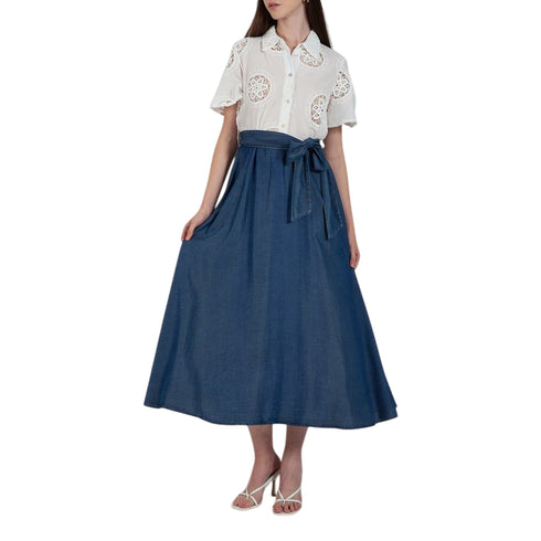 Yes Zee Abito midi Abito Donna midi sangallo S - Francavilla Moda