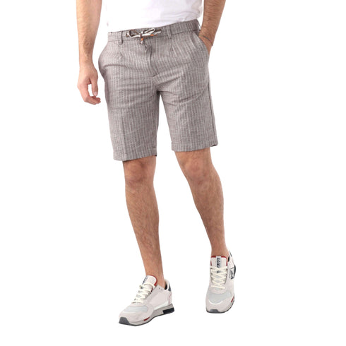 Yes Zee Bermuda casual Bermuda Uomo con coulisse in lino e cotone 31 - Francavilla Moda