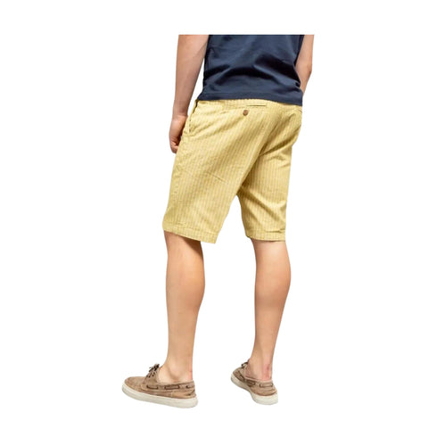 Yes Zee Bermuda Bermuda Uomo gessato con coulisse Giallo P24-YESZEEP783PQ00-2302-32 - Francavilla Moda
