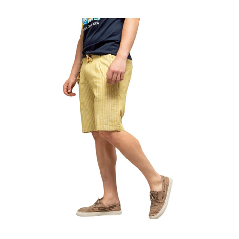 Yes Zee Bermuda Bermuda Uomo gessato con coulisse Giallo P24-YESZEEP783PQ00-2302-32 - Francavilla Moda