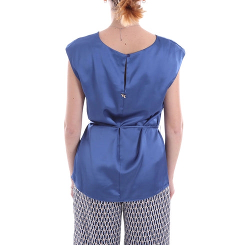 Yes Zee Blusa Blusa Donna smanicata con laccetto S P25 - YESZEEC230EU00 - 0715 - S - Francavilla Moda