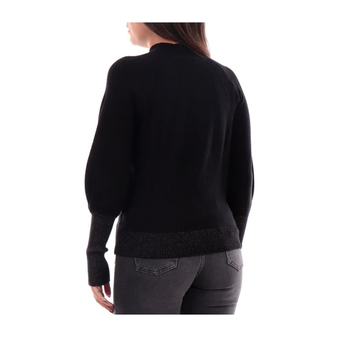 Yes Zee Pullover Borsa Donna in lurex mezzo collo Nero A24 - YESZEEM055BG00 - 0801 - XS - Francavilla Moda