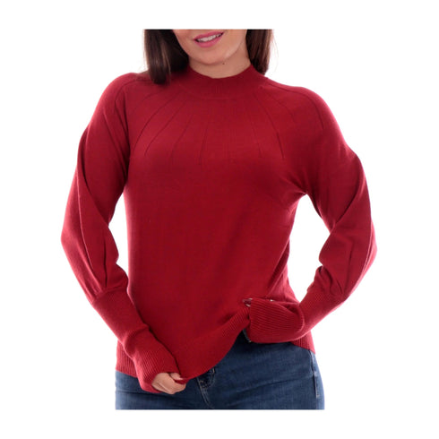 Yes Zee Pullover Borsa Donna in lurex mezzo collo Rosso A24 - YESZEEM055BG00 - 0505 - XS - Francavilla Moda
