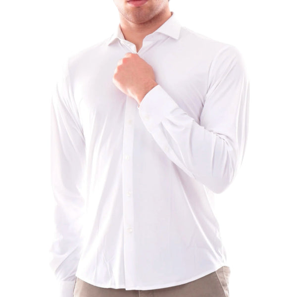 Yes Zee Camicia elegante Camicia Uomo collo alla francese S - Francavilla Moda