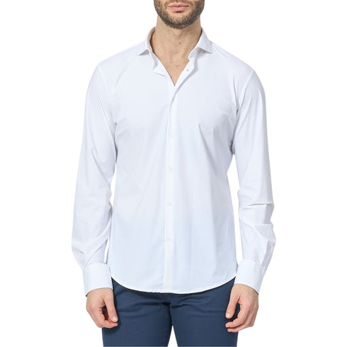 Yes Zee Camicia elegante Camicia Uomo collo alla francese S - Francavilla Moda