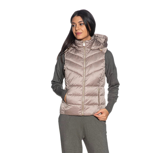 Yes Zee Gilet Gilet Donna corto con cappuccio S - Francavilla Moda
