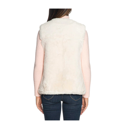 Yes Zee Gilet Gilet Donna in pelliccia sintetica Gesso - Francavilla Moda