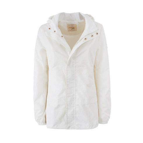 Yes Zee Giacca leggera Giubbino Donna di media lunghezza Bianco - Francavilla Moda