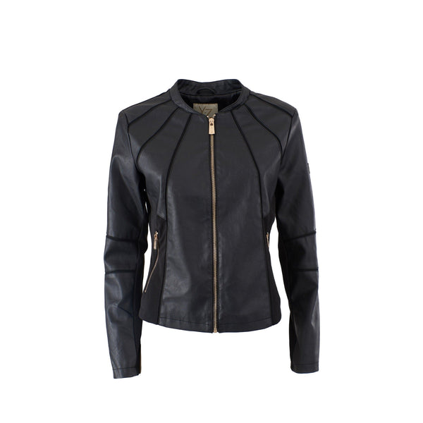 Yes Zee Giubbino Giubbino Donna in ecopelle con inserti S - Francavilla Moda