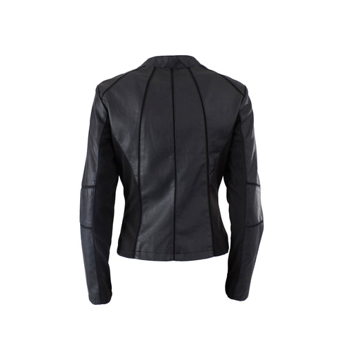 Yes Zee Giubbino Giubbino Donna in ecopelle con inserti S - Francavilla Moda