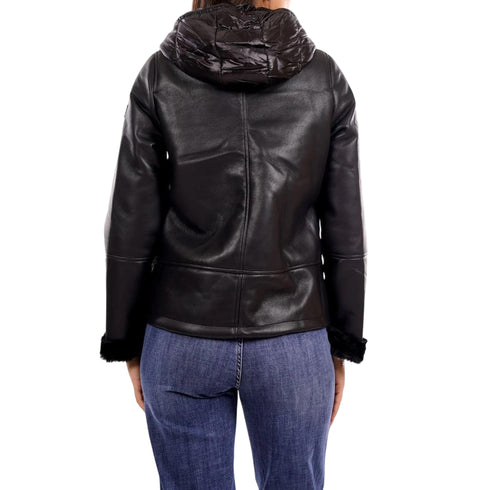 Yes Zee Giacca imbottita Giubbino Donna in ecopelle con pelliccia XS - Francavilla Moda