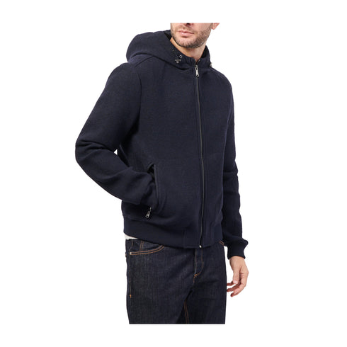 Yes Zee Giacca leggera Giubbino Uomo effetto lana Blu - Francavilla Moda