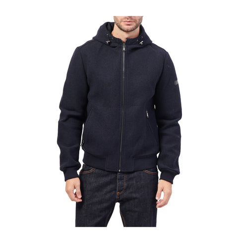 Yes Zee Giacca leggera Giubbino Uomo effetto lana Blu - Francavilla Moda