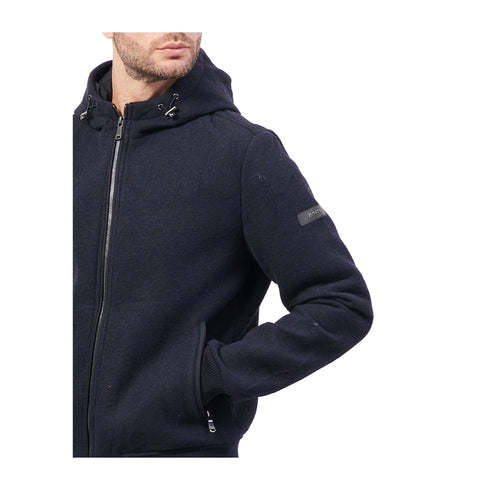 Yes Zee Giacca leggera Giubbino Uomo effetto lana Blu - Francavilla Moda