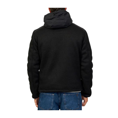 Yes Zee Giacca leggera Giubbino Uomo in tricotina con pettorina Nero - Francavilla Moda