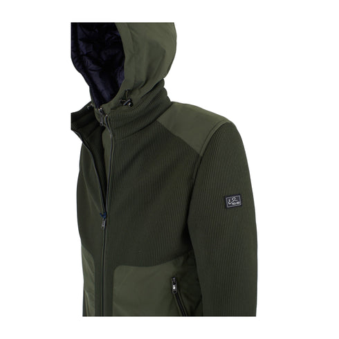 Yes Zee Giacca leggera Giubbino Uomo in tricotina con pettorina Verde militare A24 - YESZEEJ841Q500 - 0905 - M - Francavilla Moda
