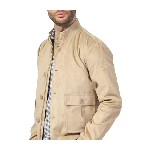 Yes Zee Giacca leggera Giubbino Uomo scamosciato con patte M P25 - YESZEEJ519YI00 - 0222 - M - Francavilla Moda