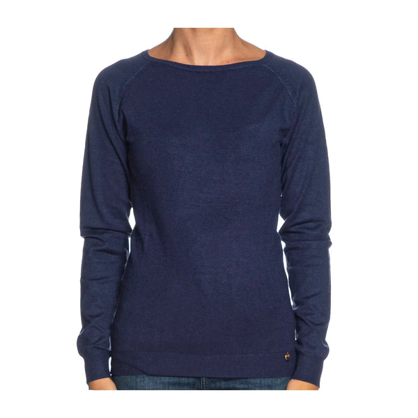 Yes Zee Maglia Maglia Donna a barchetta tinta unita Blu A24 - YESZEEM053RU00 - 0710 - S - Francavilla Moda