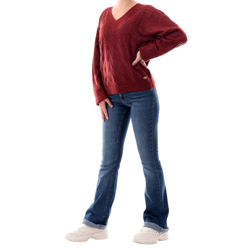 Yes Zee Maglia Maglia Donna a V traforata XS A25 - YESZEEM019IQ00 - 0580 - XS - Francavilla Moda