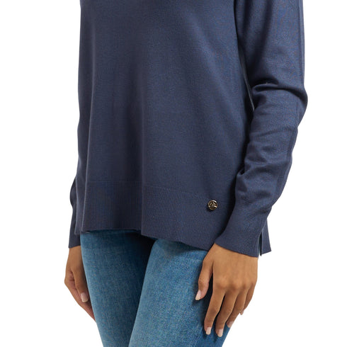 Yes Zee Maglia Maglia Donna oversize con spacchetti XS A26-YESZEEM052RU00-0801-XS - Francavilla Moda