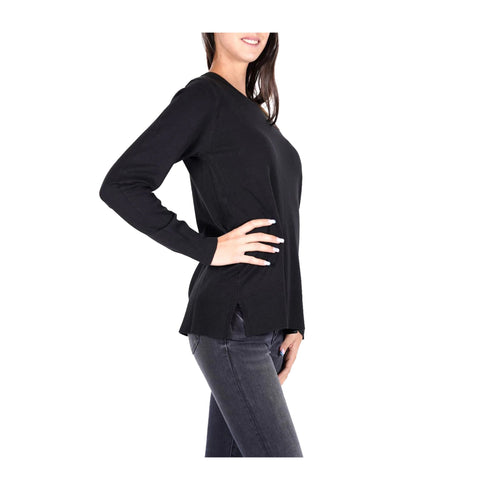 Yes Zee Maglia Maglia Donna oversize misto viscosa Nero A24 - YESZEEM052RU00 - 0801 - XS - Francavilla Moda