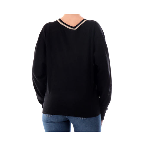 Yes Zee Maglia Maglia Donna scollo a V dettaglio lurex XS - Francavilla Moda