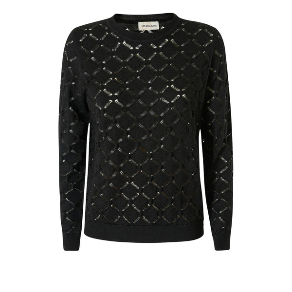 Yes Zee Maglia Maglia Donna traforata misto viscosa XS - Francavilla Moda