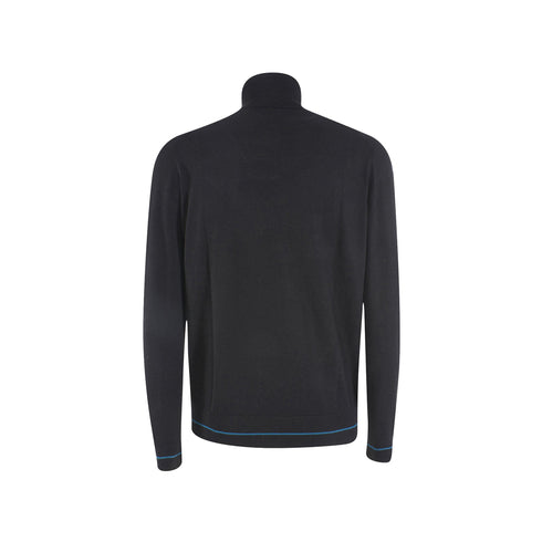 Yes Zee Pullover Maglia Uomo Dolcevita inserto a righe Nero A24 - YESZEEM807ML00 - 0801 - S - Francavilla Moda