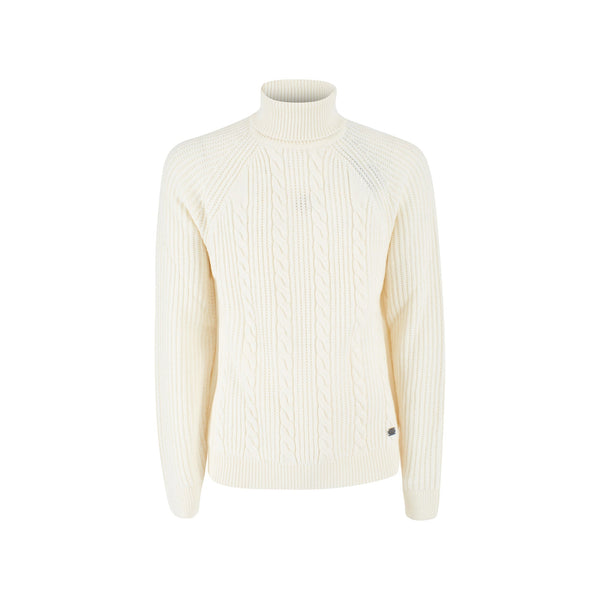 Yes Zee Pullover Maglia Uomo Dolcevita intrecciata Bianco A24 - YESZEEM854HD00 - 0157 - S - Francavilla Moda
