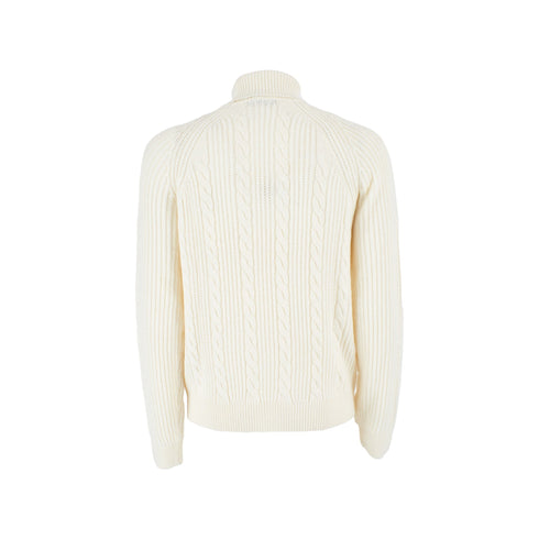 Yes Zee Pullover Maglia Uomo Dolcevita intrecciata Bianco A24 - YESZEEM854HD00 - 0157 - S - Francavilla Moda