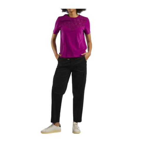 Yes Zee Pantaloni Pantalone Donna cargo con coulisse Nero - Francavilla Moda