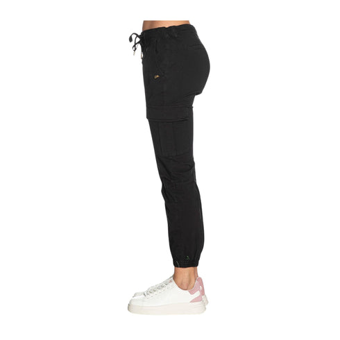 Yes Zee Pantaloni Pantalone Donna cargo in cotone Nero P24-YESZEEP321WV00-0801-XS - Francavilla Moda