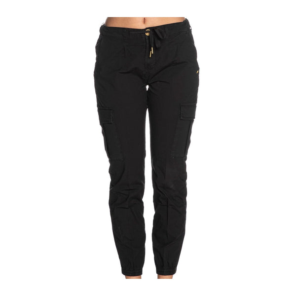 Yes Zee Pantaloni Pantalone Donna cargo in cotone Nero P24-YESZEEP321WV00-0801-XS - Francavilla Moda
