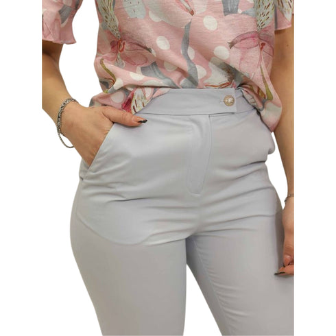 Yes Zee Pantaloni Pantalone Donna chino in tessuto tecnico S P25 - YESZEEP384KE00 - 0792 - S - Francavilla Moda