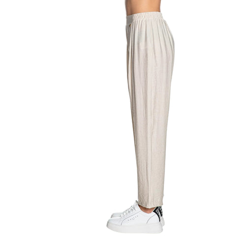 Yes Zee Pantaloni Pantalone Donna cropped con elastico XS - Francavilla Moda