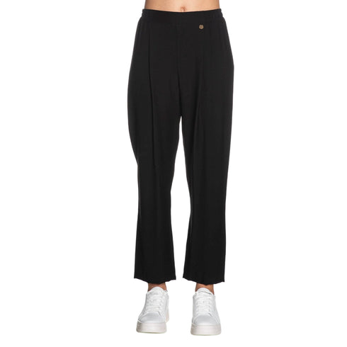 Yes Zee Pantaloni Pantalone Donna cropped con elastico XS P25 - YESZEEP386YV00 - 0801 - XS - Francavilla Moda